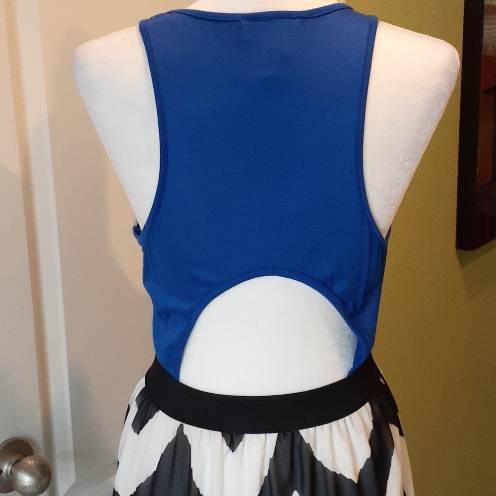 Hypnotic Tank Maxi Dress With Peek A Boo Back